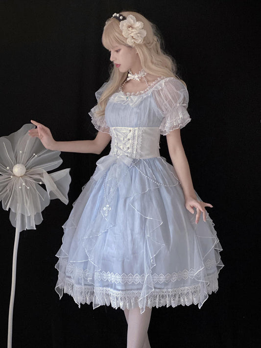 Wedding Style Light Blue Lolita Dress YOU0033