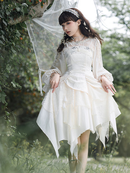 Lace Asymmetry Fairy Dress SPR0035