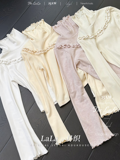 Turtleneck Ribbed Knit Base Layer Top LAL0160