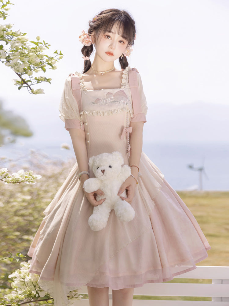 China Style Pink Lolita Princess Dress YOU0084