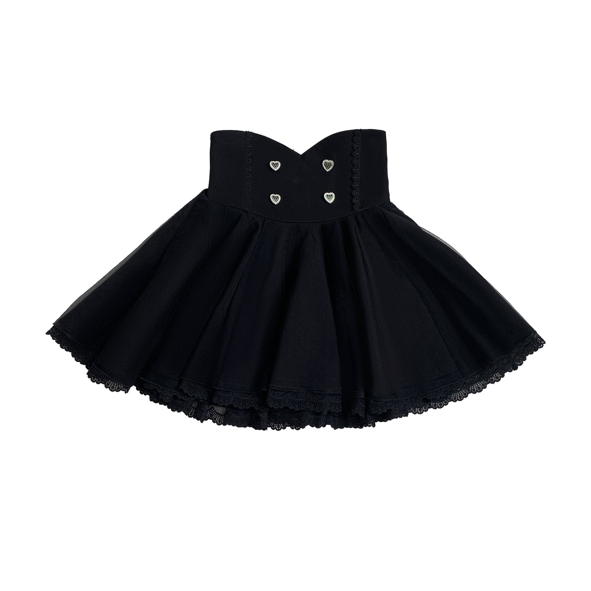 Off-Shoulder Heart Button Gothic Dress HUT0169