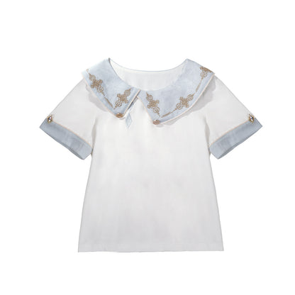 Boy Prince Explorer Shirt Overalls Set YOU0300