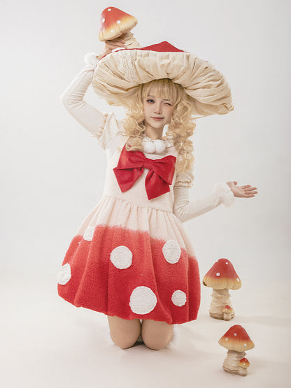 Mushroom-Style Balloon Dress with Large Ribbon WIT0197