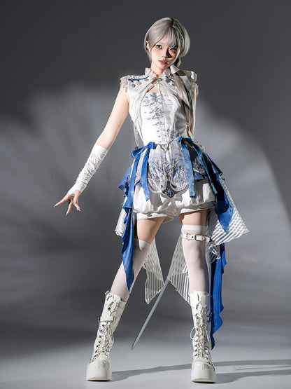 Gothic Lolita Lace Dress With Shawl Set YOU0289