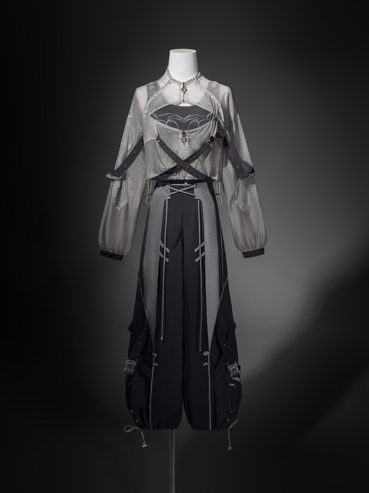 Futuristic Techwear Battle Suit Two-Piece Set YOU0234