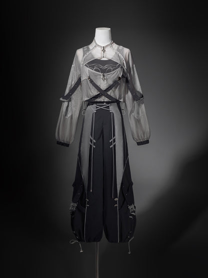 Futuristic Techwear Battle Suit Two-Piece Set YOU0234