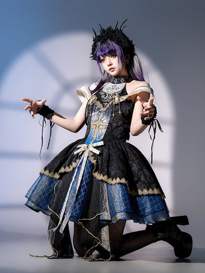 Dark Gothic Medieval Palace JSK Dress YOU0294