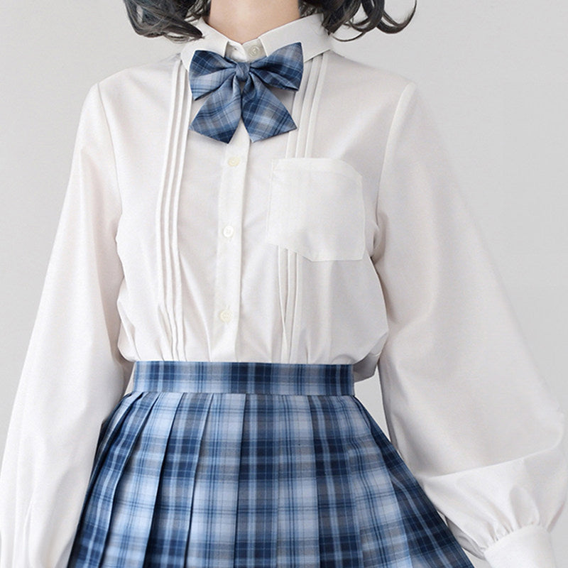 Pastel Plaid Pleated Mini Skirt Set TEA0047