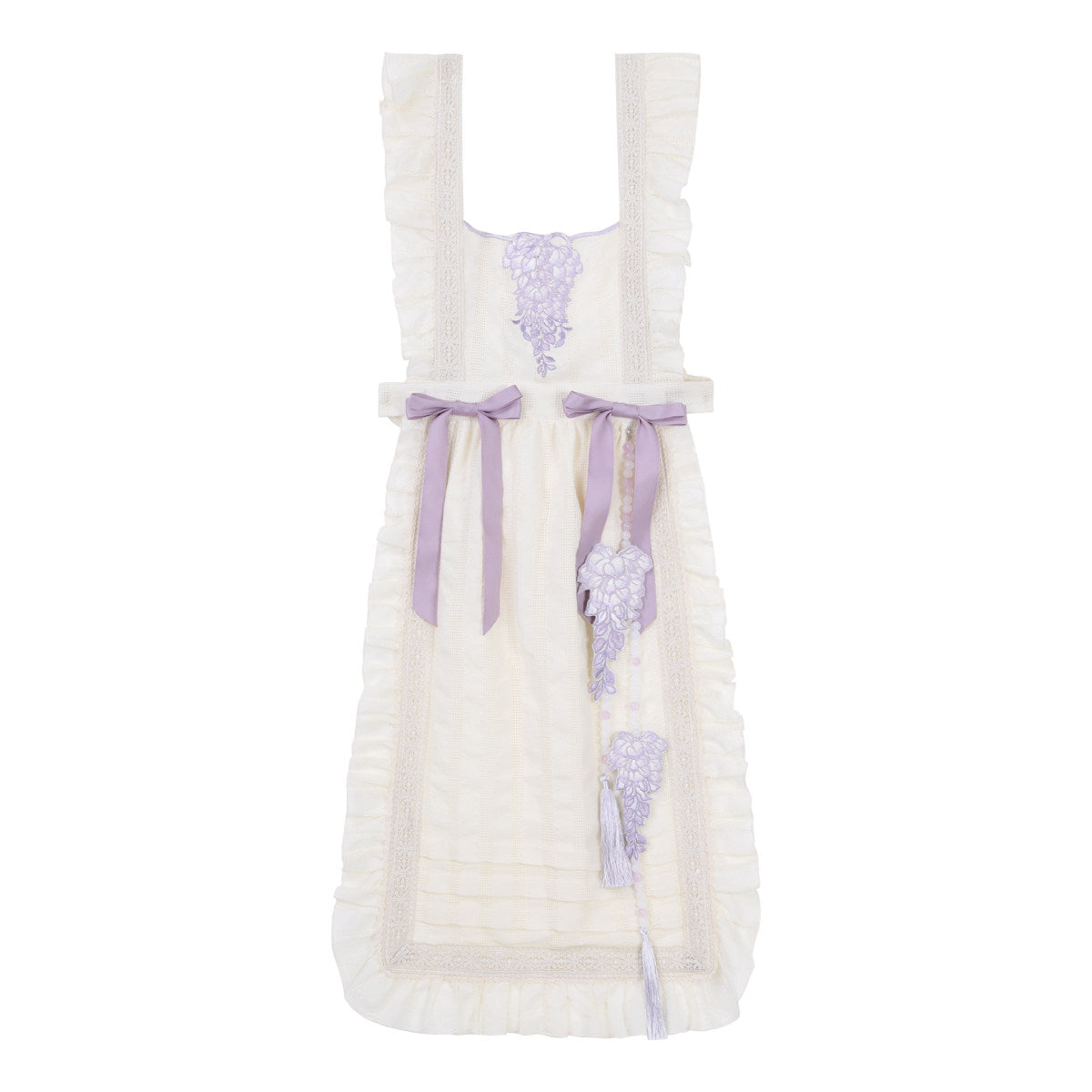 Chinese Style Floral Print Apron Dress Set YOU0252