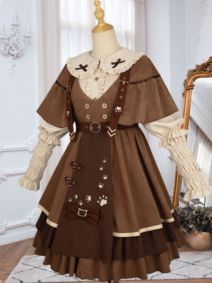 Detective Style Brown Lolita Dress CHE0015