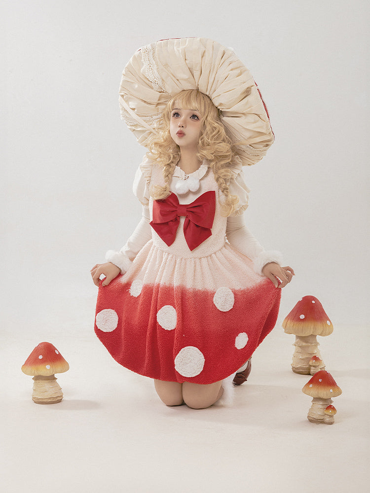 Mushroom-Style Balloon Dress with Large Ribbon WIT0197