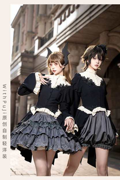 Gothic Tuxedo Top Set-Up WIT0282