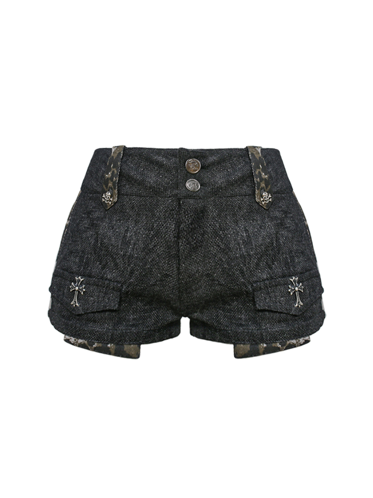 Tie Dye Hooded Zip Jacket Leopard Shorts SER0163