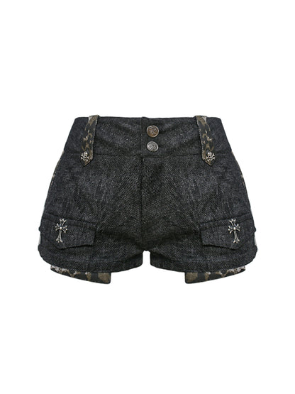 Tie Dye Hooded Zip Jacket Leopard Shorts SER0163
