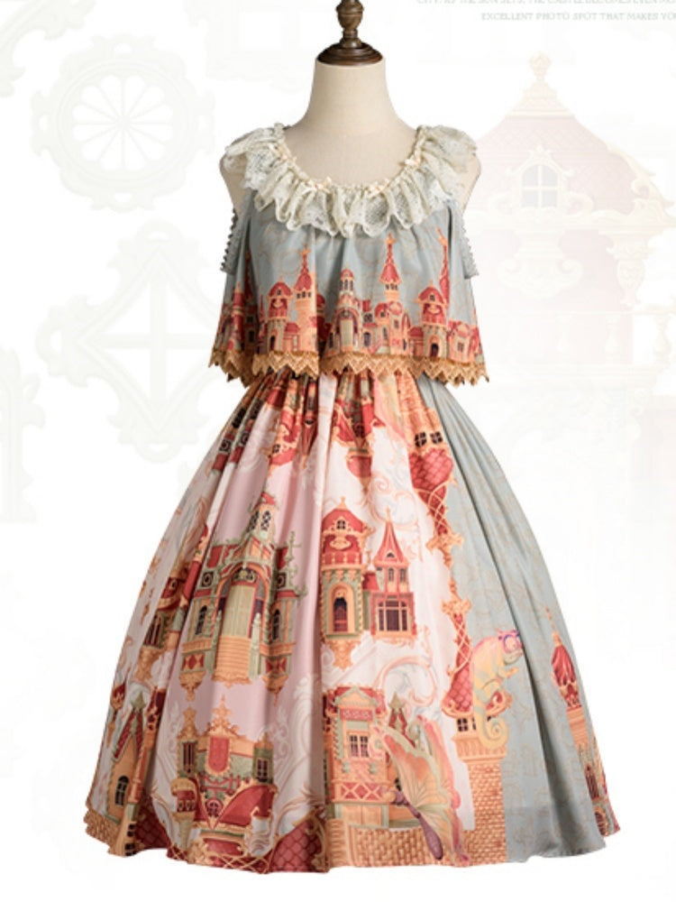 European Building print Lolita Dress URT0014