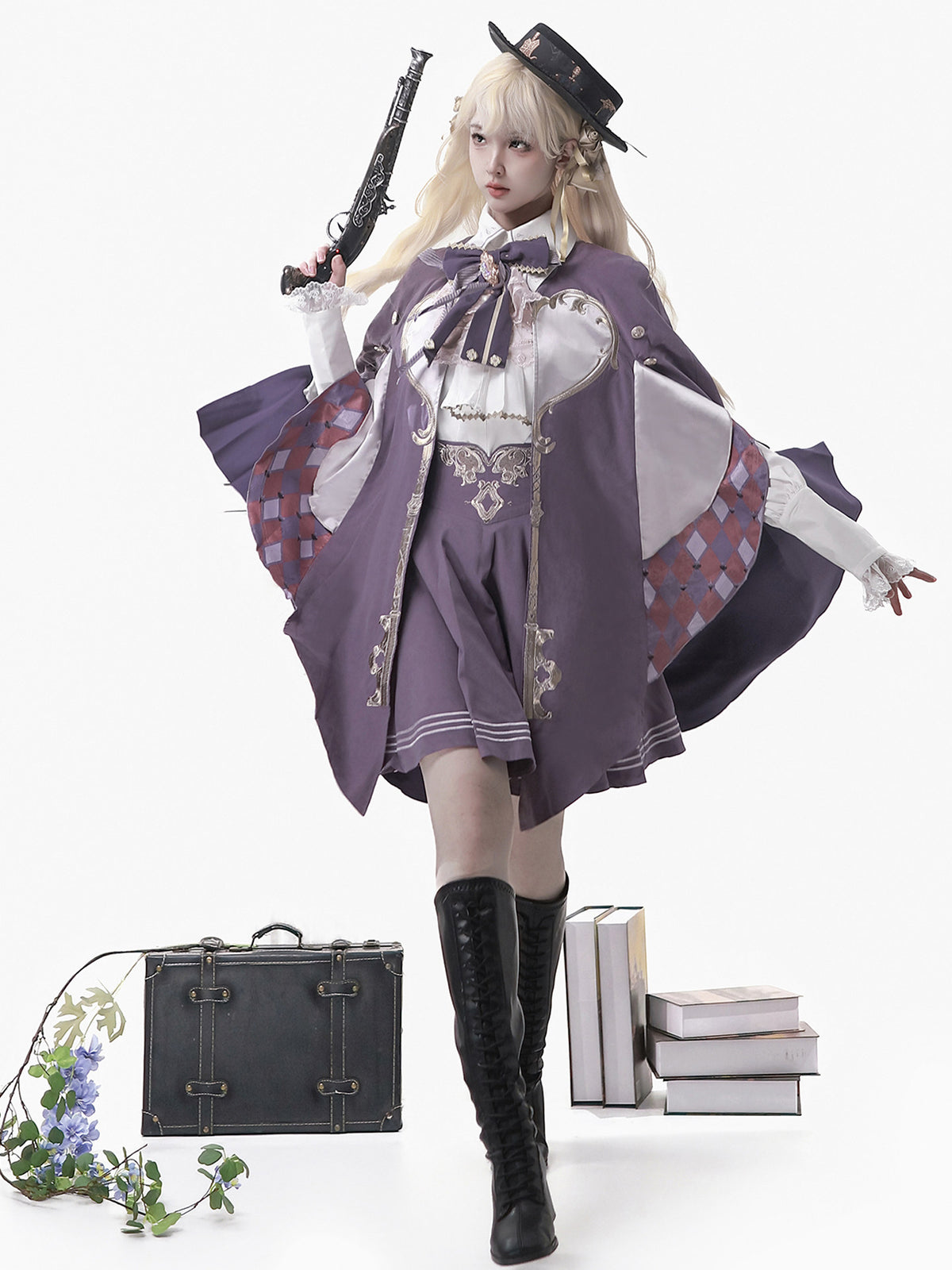 Carnival Lolita Cape Blouse And Skirt Set YOU0255