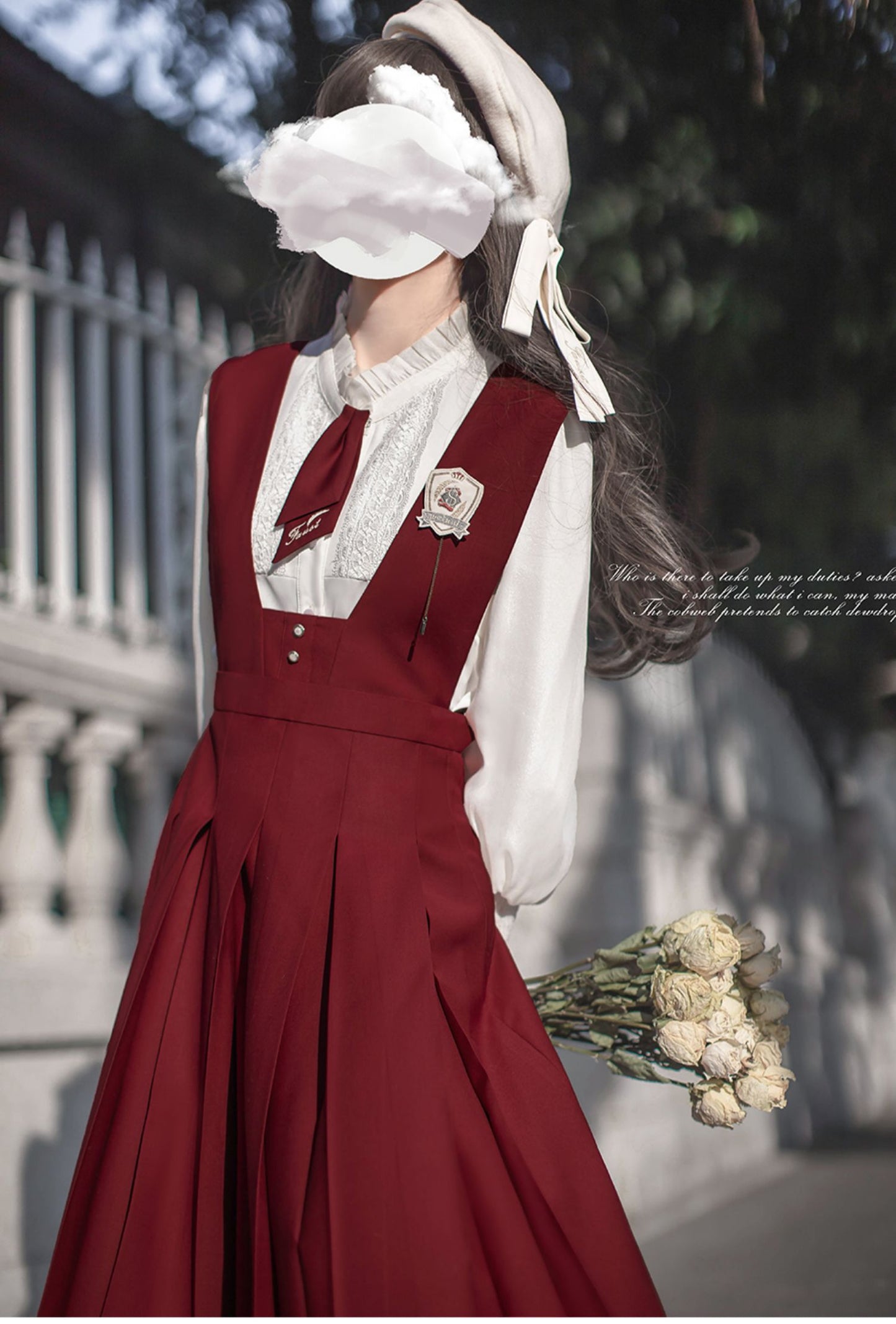 Elegant College Style Wine Red Dress HUT0078