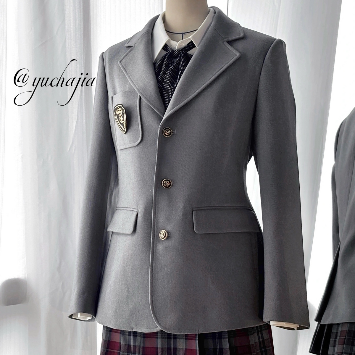 Fitted Single-Breasted Academy Style Blazer TEA0051