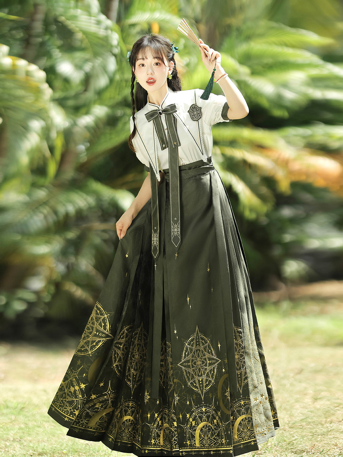 Elegant China Style Green Dress YOU0056