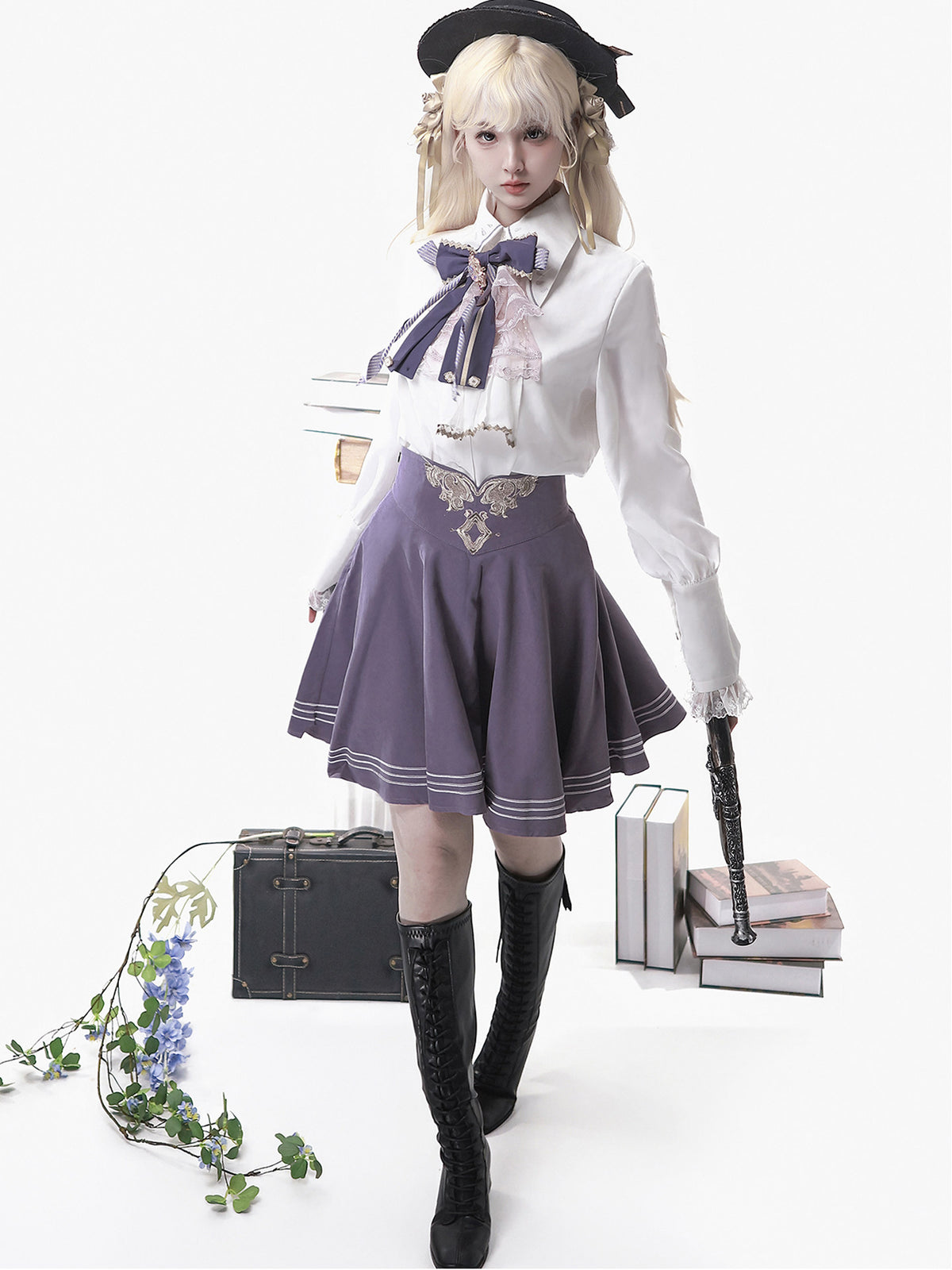 Carnival Lolita Cape Blouse And Skirt Set YOU0255