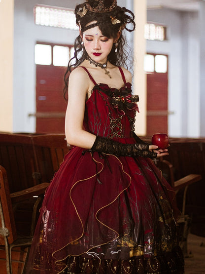 Witch Style Wine Red Dress CHE0010