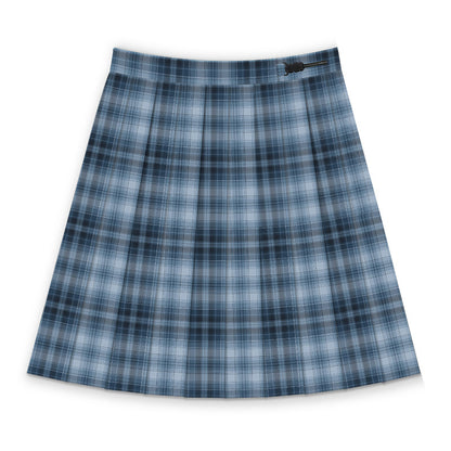 Navy Plaid Pleated School Uniform Skirt TEA0041