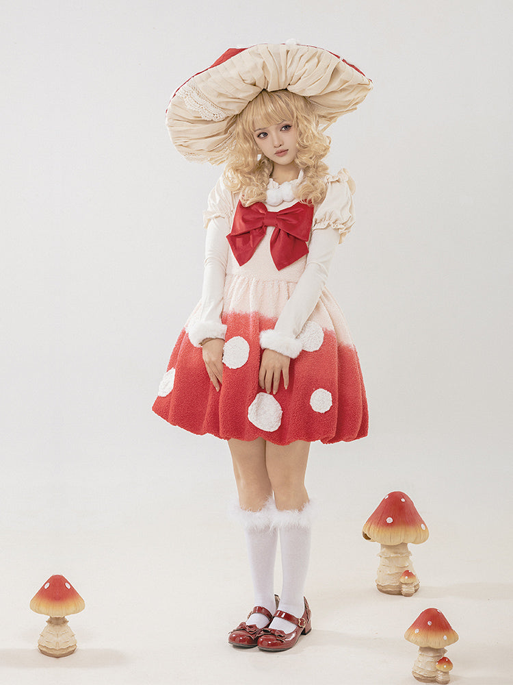 Mushroom-Style Balloon Dress with Large Ribbon WIT0197