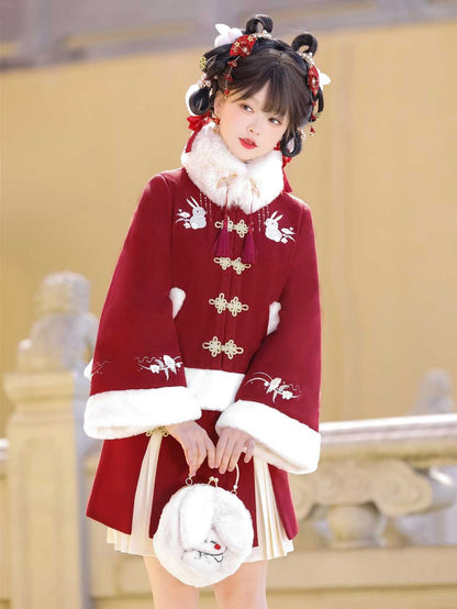 Chinese Style New Year Costume Red Dress YOU0105