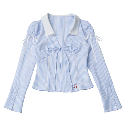Ribbon Tie Blouse Jacket And Slip Dress PIN0051