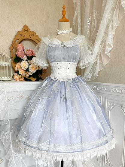 Puff Short Sleeve Mermaid Princess Lolita Dress YOU0124