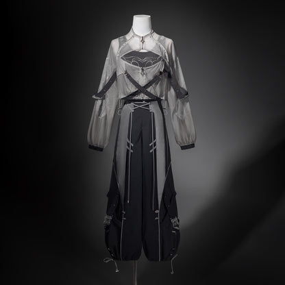 Futuristic Techwear Battle Suit Two-Piece Set YOU0234