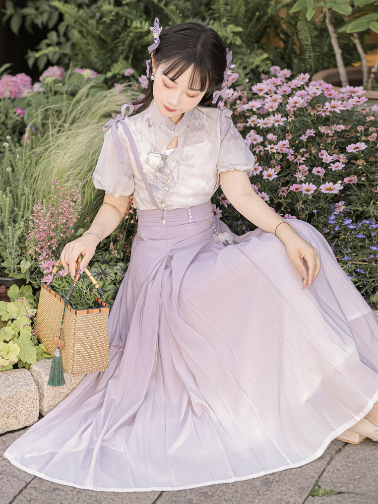 China Style Sweet Purple Dress YOU0052