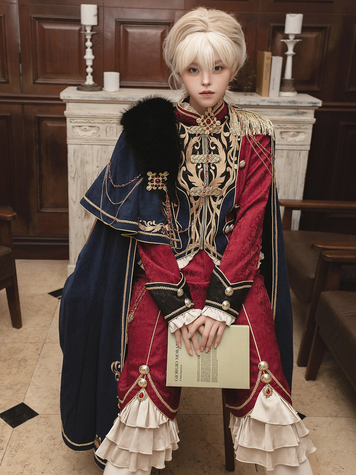 Royal Military Prince Cape Jacket And Trousers Set YOU0310