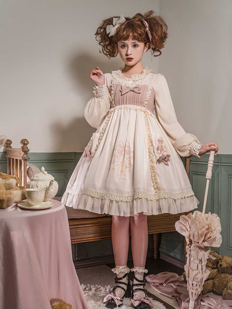 Goodnight Bear Lolita Suspender Dress YOU0118