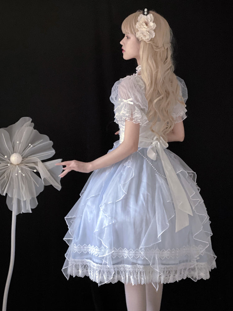 Wedding Style Light Blue Lolita Dress YOU0033