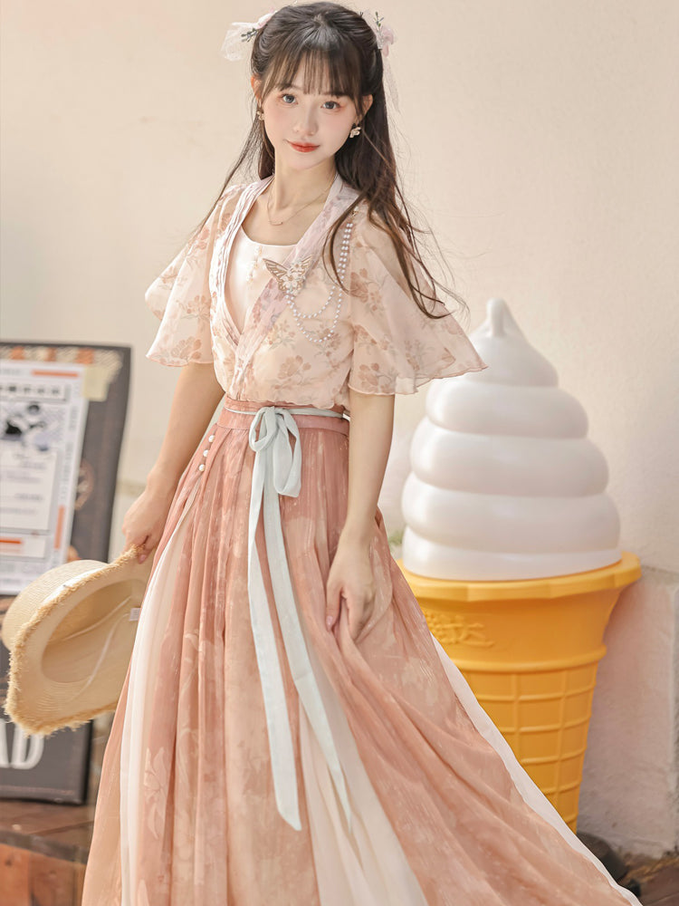 China Style Light Pink Elegant Dress YOU0066