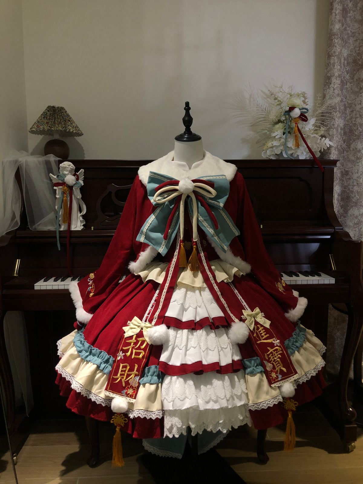 Chinese New Year Cape Lolita Dress Set LON0009