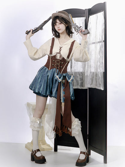 Desert Explorer Hooded Cape Overall Set YOU0275