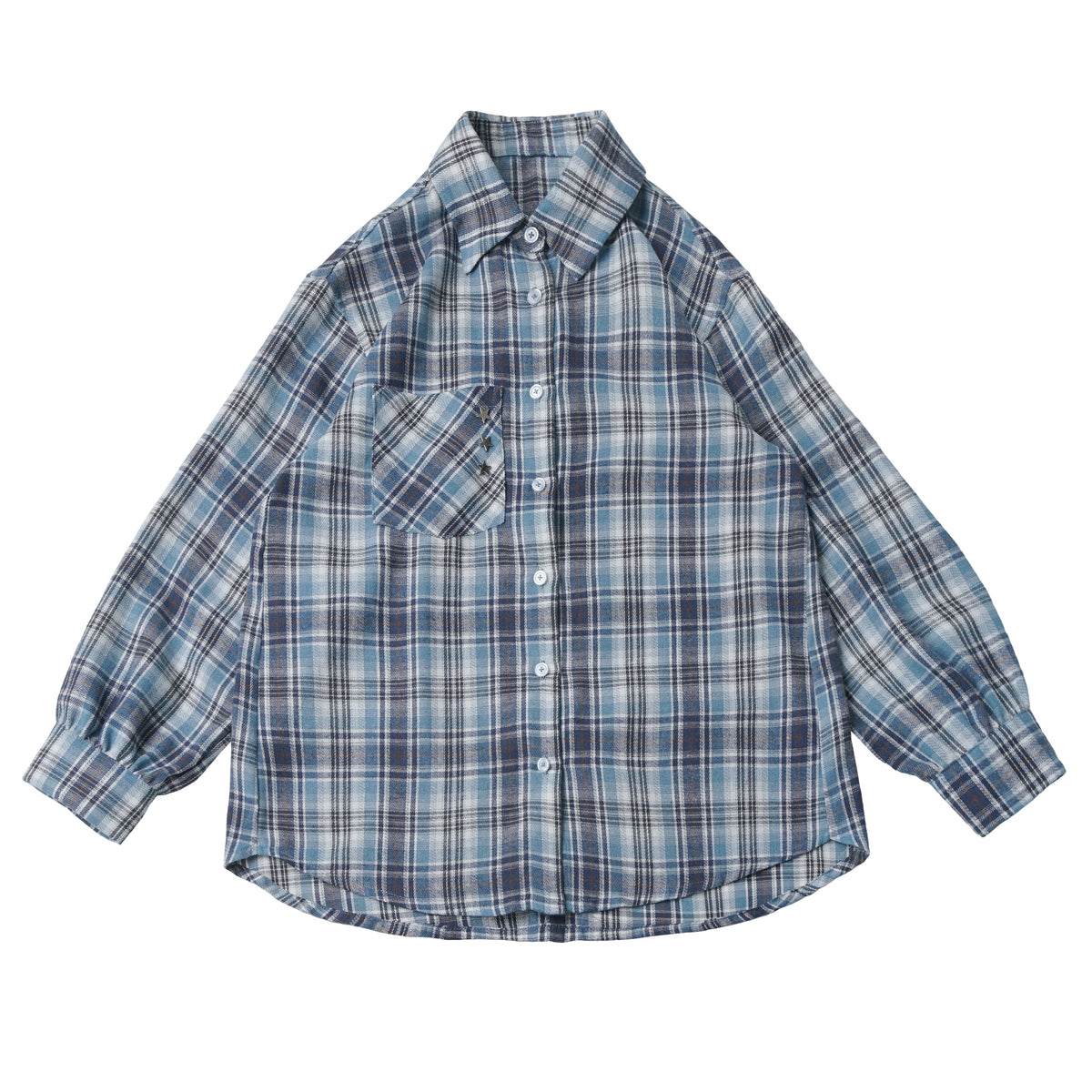 Plaid Flannel Oversized Shirt Jacket PIN0030