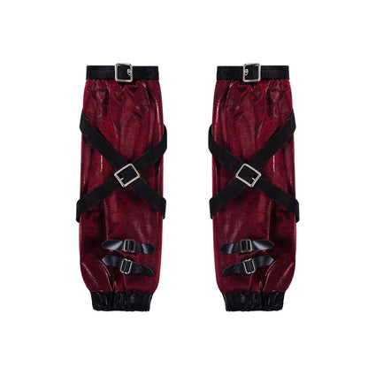 Red Black Gothic Lace-Up Corset Dress YOU0292