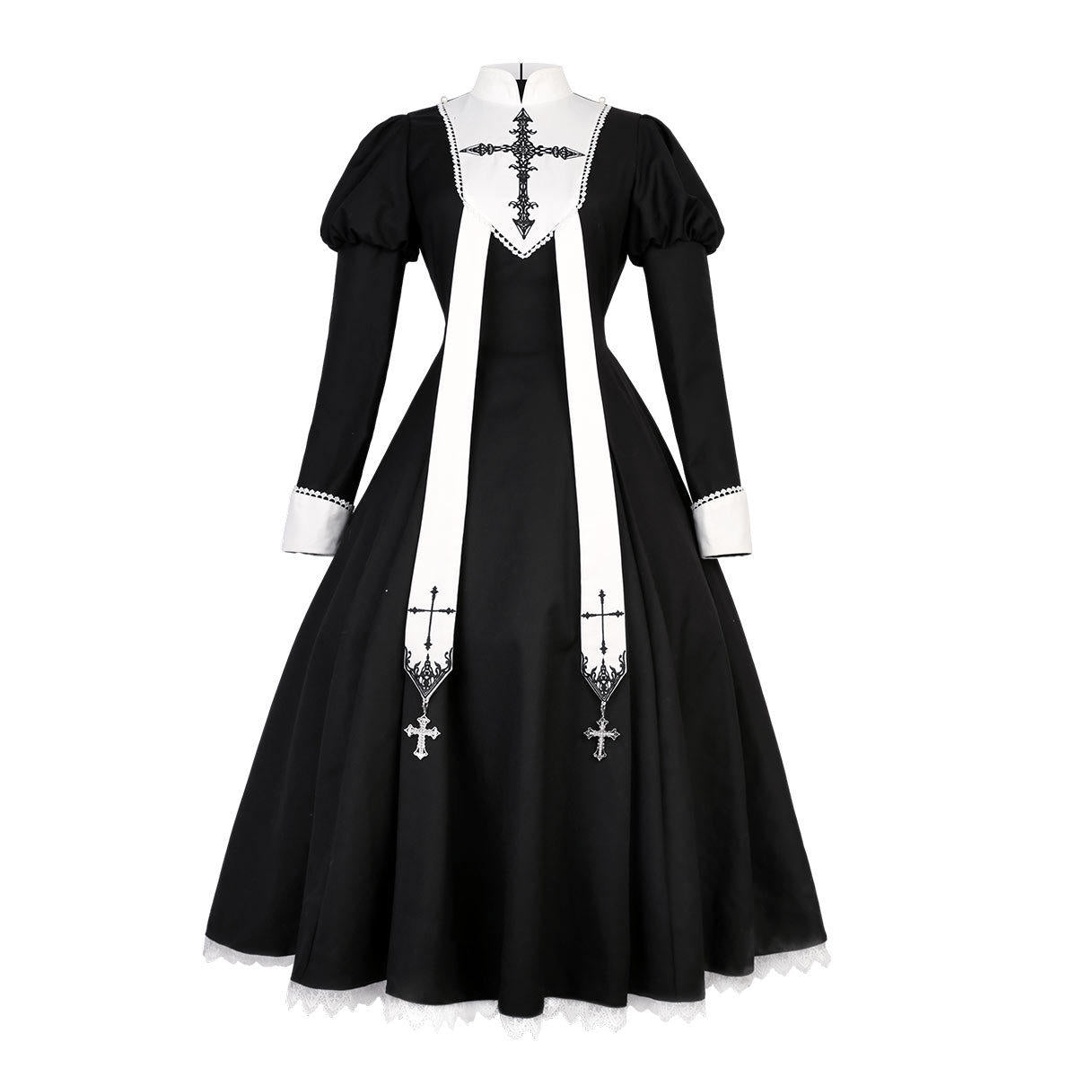 Gothic Nun Cross Lolita Dress YOU0283