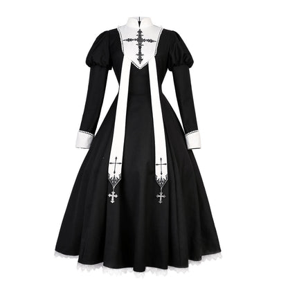 Gothic Nun Cross Lolita Dress YOU0283