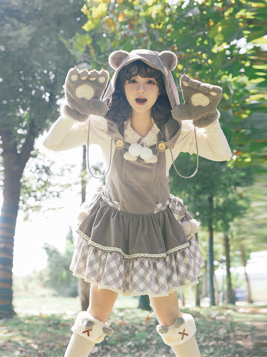 Gray Bear Lovely Mini Dress WIT0190