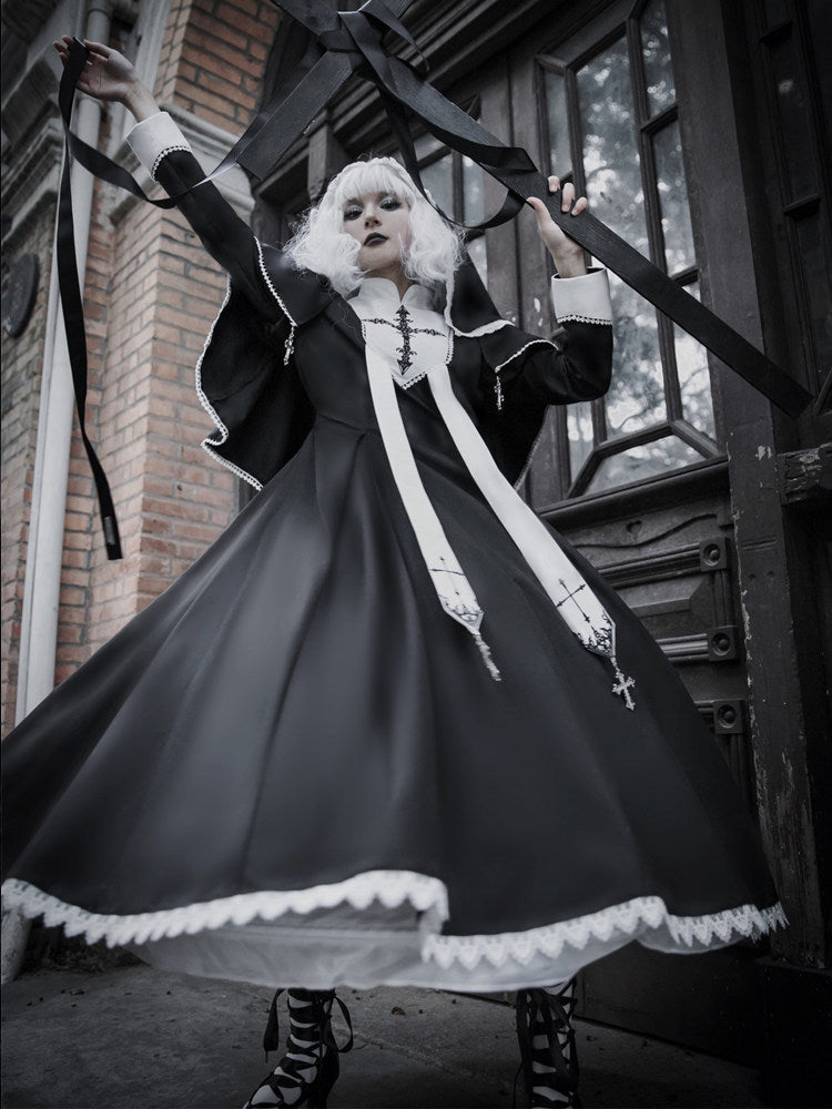 Gothic Nun Cross Lolita Dress YOU0283