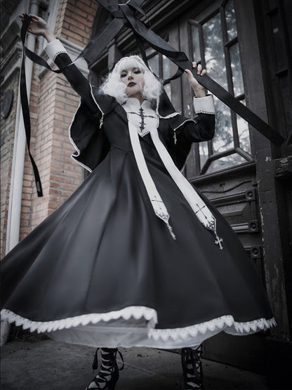 Gothic Nun Cross Lolita Dress YOU0283