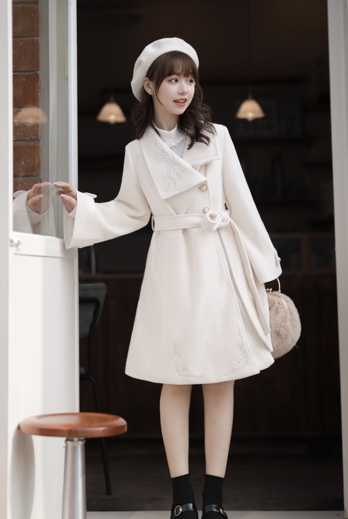 Chinese-Style Girly Cape Long Coat YOU0103