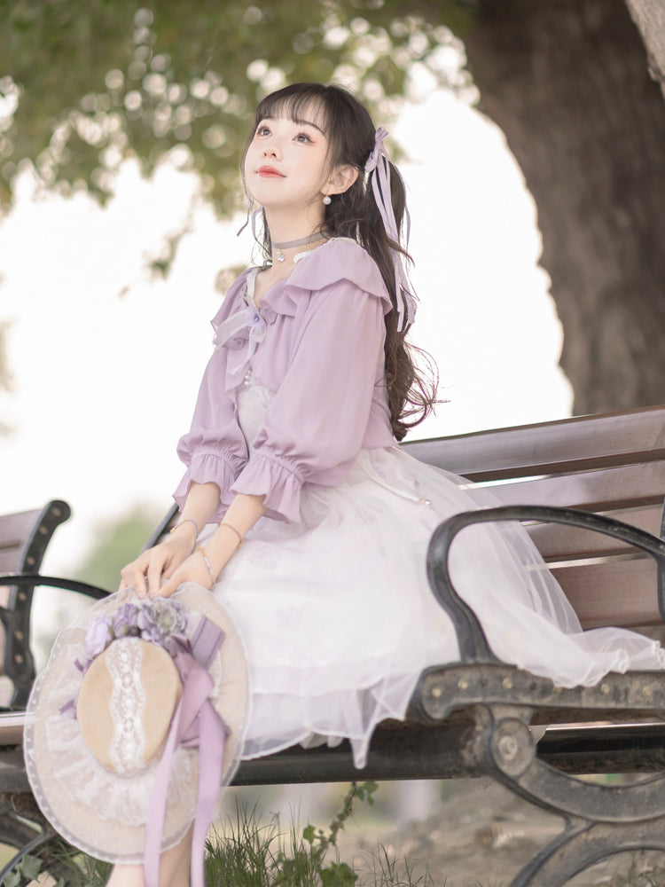 China Style Sweet Purple Dress YOU0079