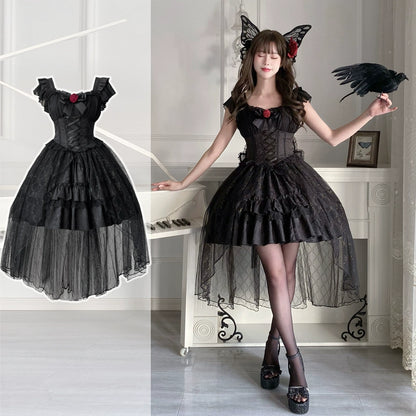 Gothic Lolita Black Princess Dress YOU0076