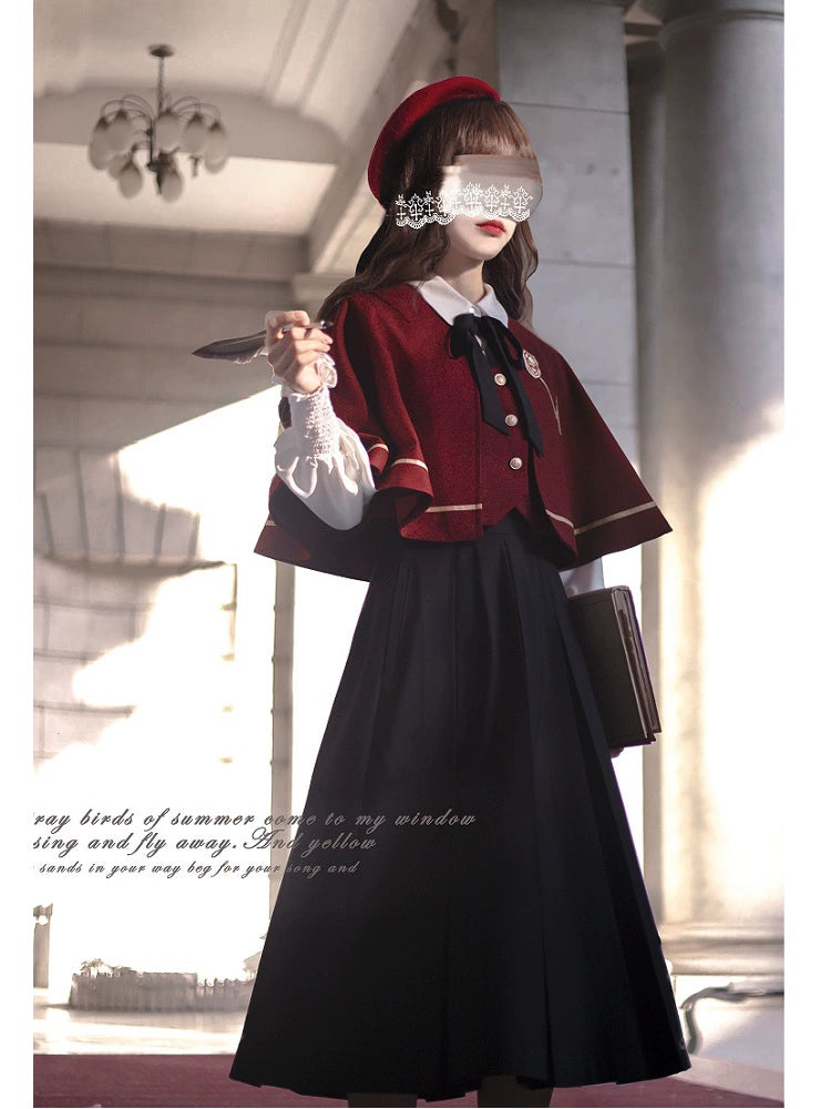 Cape Vest Long Skirt Western Uniform HUT0057