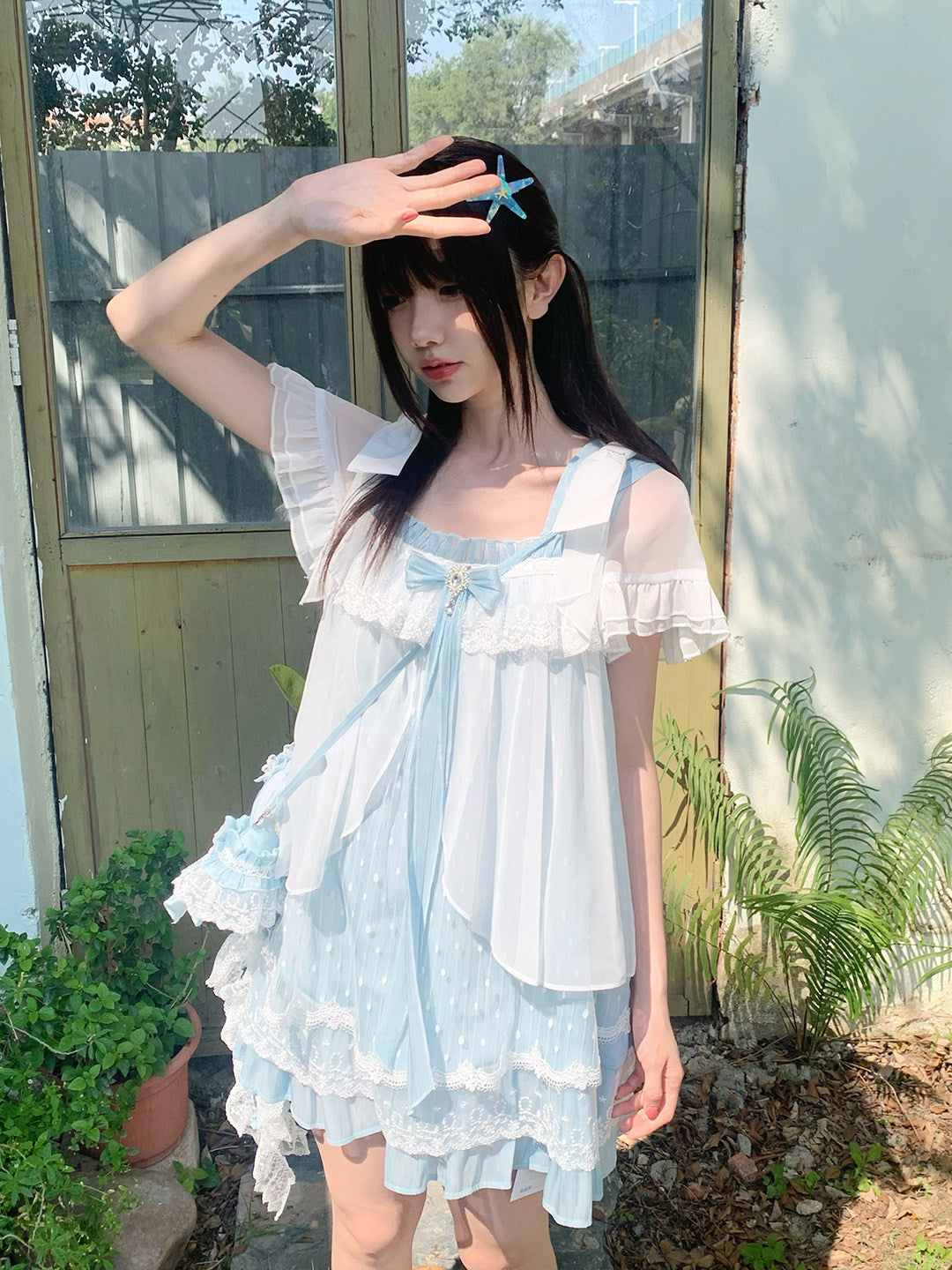 Jellyfish Dream Sheer Ruffle Dress LAL0178